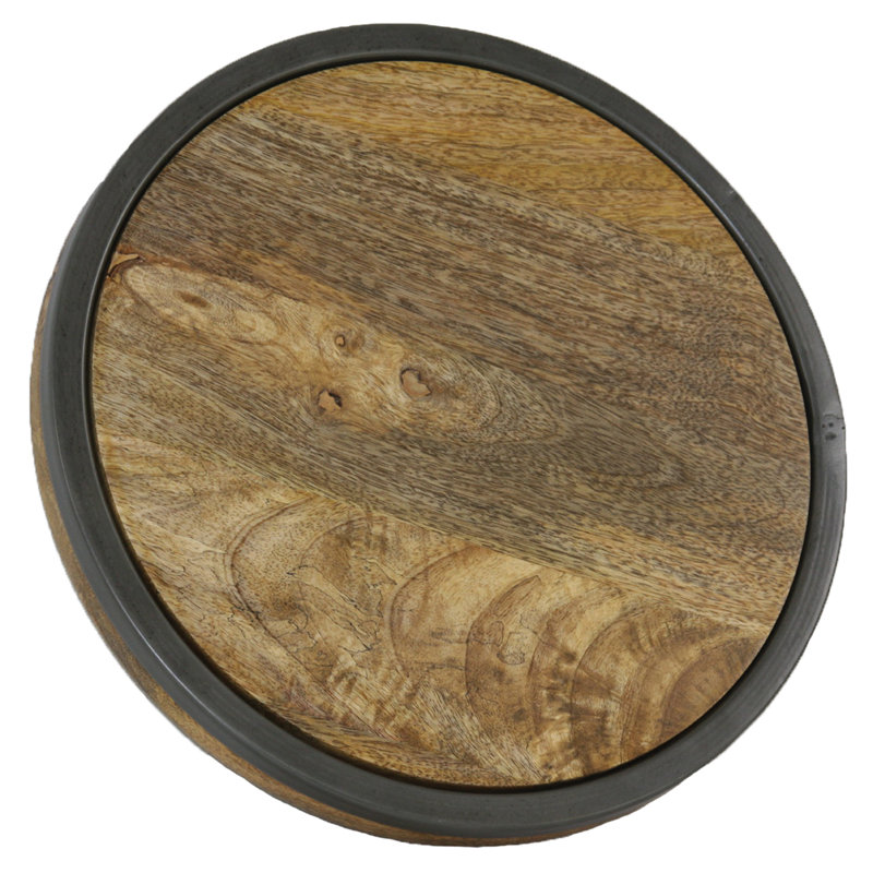Dessous-de-plat rond en bois et métal Manor Luxe Abbey, 11 po