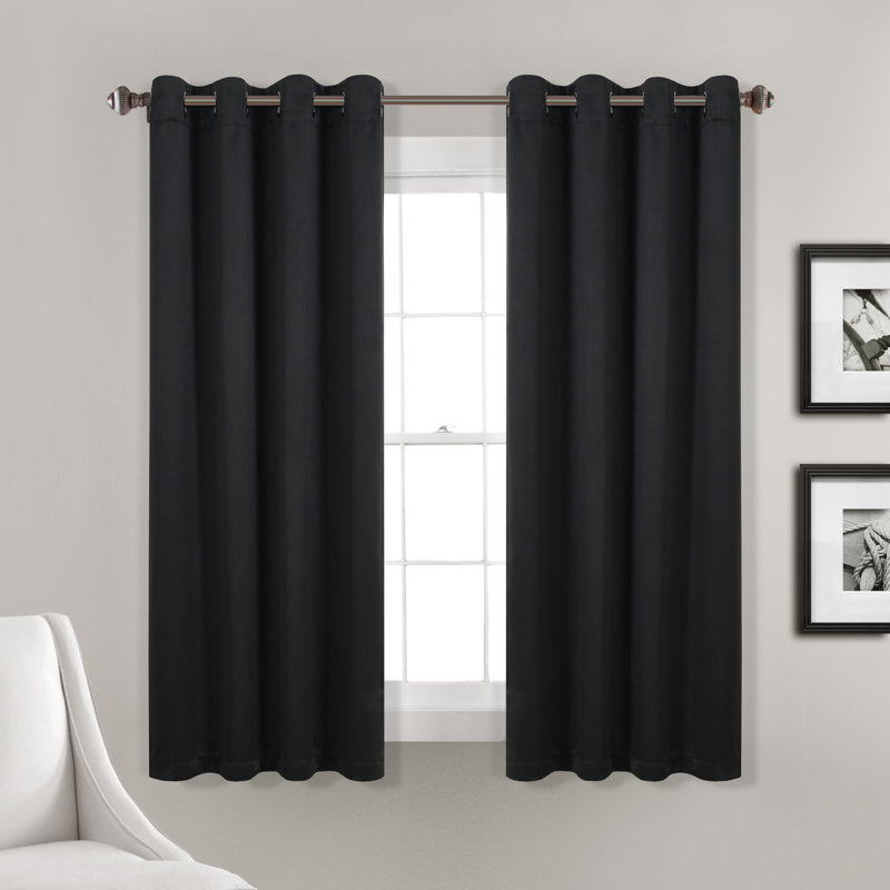 Lush Decor Insulated Grommet Room Darkening Curtain Panels Pair Drapes (Set of 2)
