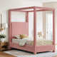 Upholstered Canopy Bed