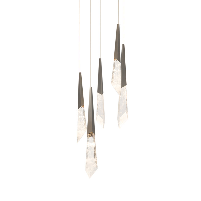 Solitude 5 - Light LED Pendant, Antique Nickel