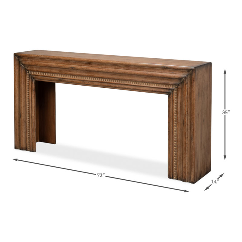 Mantel 72'' W Console Table, Brown