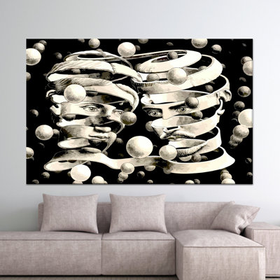 «Escher Inspired», reproduction sur verre trempé sur toile 1P
