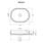 Ruvati Fluted Vessel Bathroom Sink epiStone Solid Surface Modern Oval Matte White -124823889