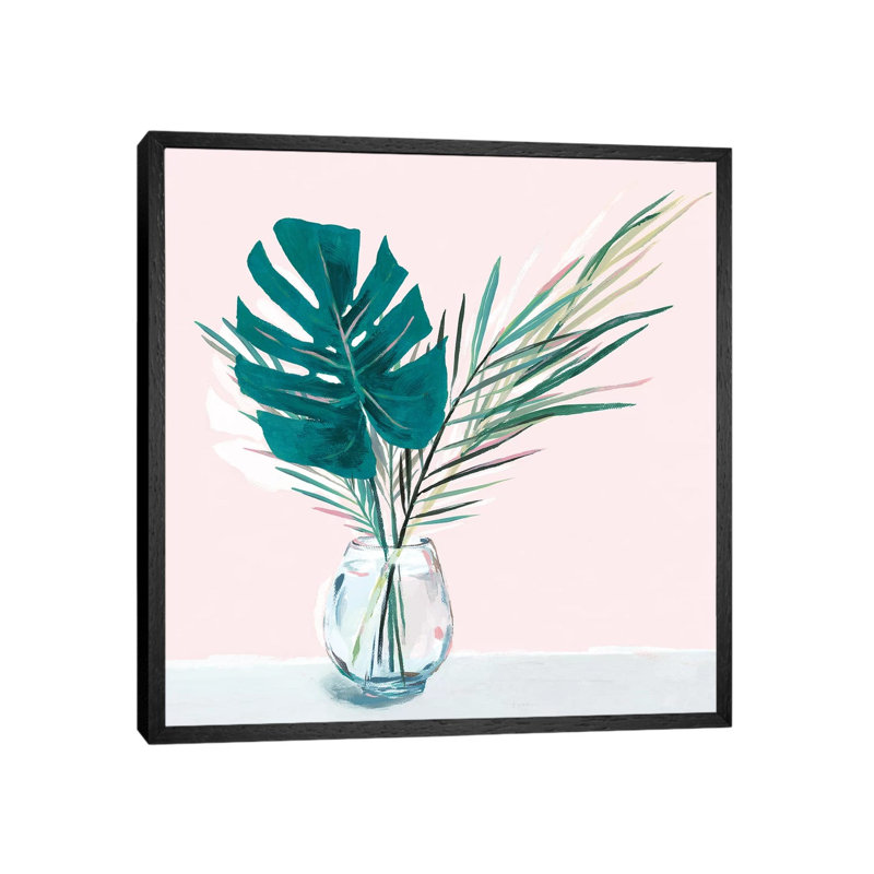 Sunday Palms by Isabelle Z - Painting on Canvas, 66.04 cm H x 66.04 cm W, Black Framed