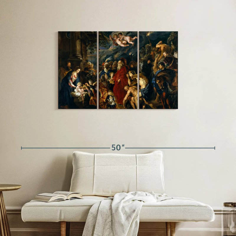 Leisha adoration des mages 1609, H 24 po x l 38 po