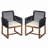 7 Pieces Acacia Wood Outdoor Dining Set with Cushions,Modern 6 Chairs with handwoven cord and 1 Large Table, Dining Furniture Set for Lawn, Backyard, Garden Deck,Poolside,Teak Finish+Rope-1382780583-1382780582