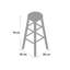 Victor Solid Wood Counter Stool
