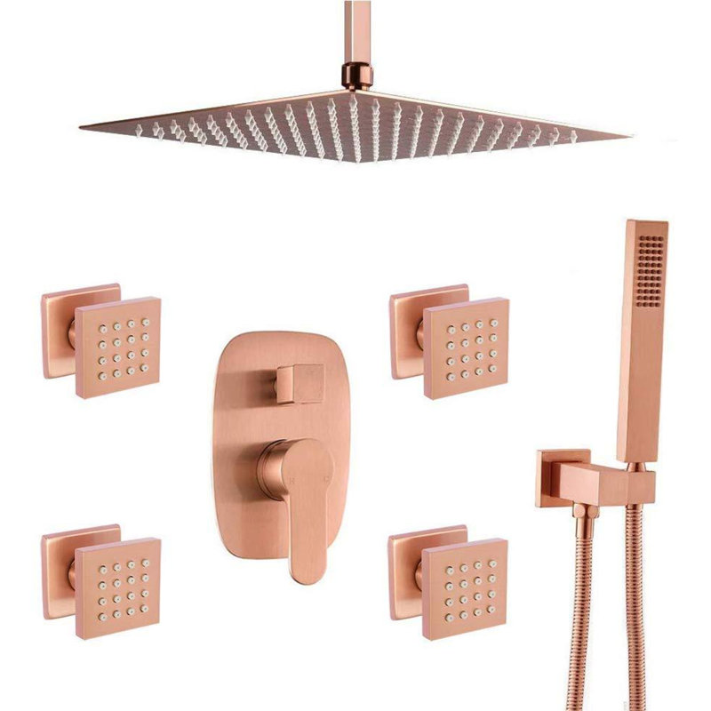 Système de douche complet avec valve brute