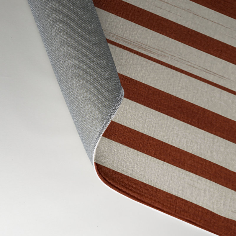 Tapis intérieur / extérieur beige HorizontalStripes, Rectangle 9 pi x 12 pi