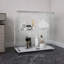 Vitrine en verre trempé, armoire à vin, armoire de rangement, classeur, avec bande lumineuse à DEL Bluetooth, roulettes pivotantes verrouillables, convient aux sols inégaux, peut être placé n'importe où-112457107
