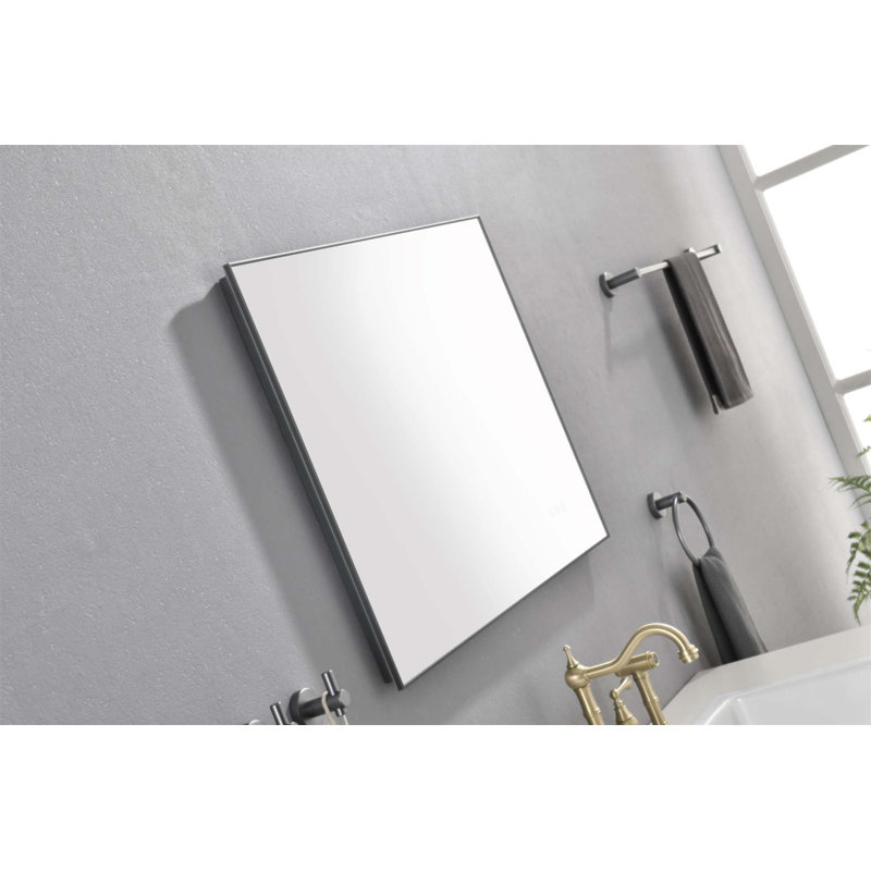 Miroir de meuble-lavabo à DEL avec rétro-éclairage et miroir mural pour salle de bain, 32 po x 24 po, Verticale