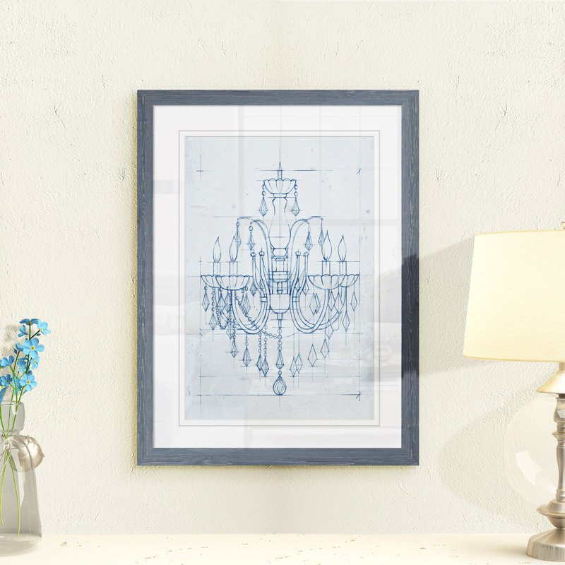 « lustre draft i » par paul cezanne-cadre photo, reproduction d’art, H 32 po x l 44 po x 1,25 po, Impression encadrée grise