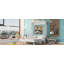 Grand lit escamotable avec tablette, blanc