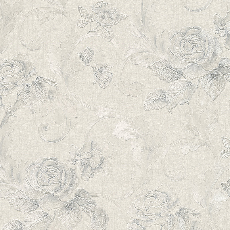 Nobile 10.05m x 53cm 3D Embossed Wallpaper, Green/White