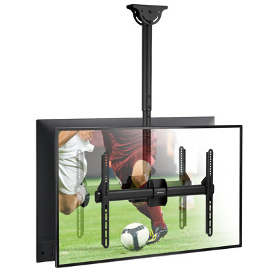 Mount-It Telescoping Adjustable Height Dual TV Ceiling Mount for 32" to 77" TVs w/ Ceiling Bracket