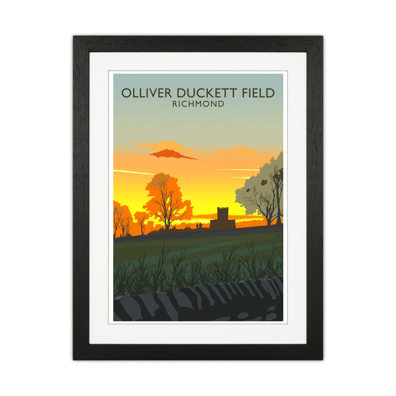 Olliver Duckett Field Portrait by Richard O'Neill - Print, 53.5cm H x 43.5cm W x 3cm D, Black Framed