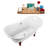 60" Streamline Clawfoot Soaking Acrylic Bathtub-76223412-50896826