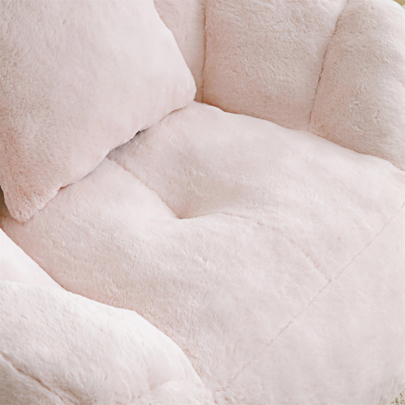 Fauteuil à billes avec canapé et repose-pieds, Rose