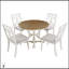 Ensemble de table de salle à manger 5 pièces avec table ronde extensible et 4 chaises rembourrées pour une utilisation polyvalente-158934550-158934553