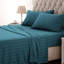 Ensemble de draps en satin de microfibre rayé à température régulée N / A-1008513835-1036846102
