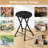 Portable Folding Chair With Handle, Heavy Duty Round Fold Stool Chair For Adults With Safety Lock, 18.11 inch Foldable Bar Stool For Indoor And Outdoor Use-1099784790