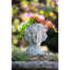 Buste mural en ciment 8 po x 9 po x 11,5 po, gris, avec motif floral pour jardin-132994756