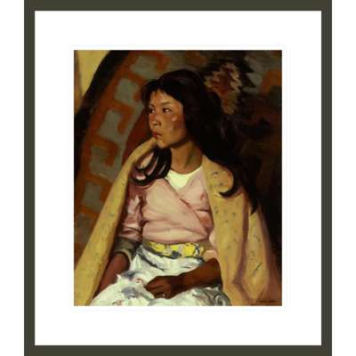 «Indian Girl of Santa Clara» par Robert Henri, impression giclée sur cadre