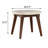 End Table, White Nature Marble Top & Walnut