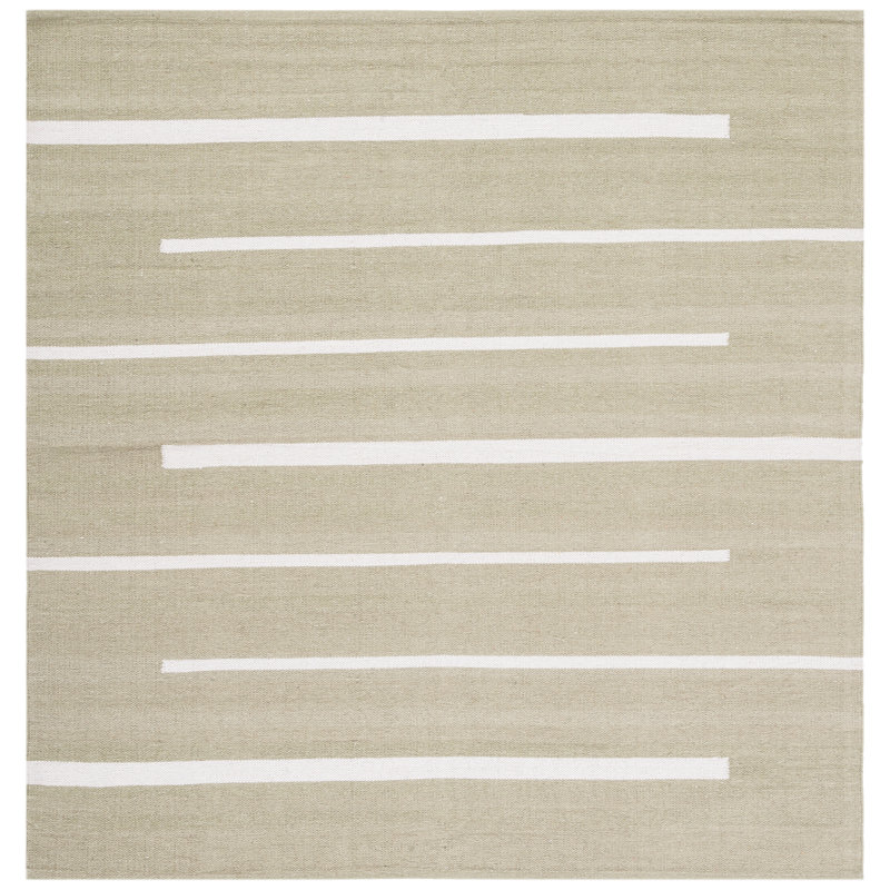 Tapis en coton tissé à la main Estis, Carré 6 pi