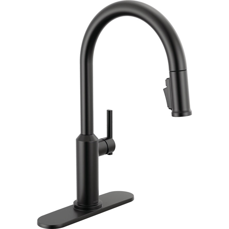 Single Handle Pull-Down Kitchen Faucet, Matte Black