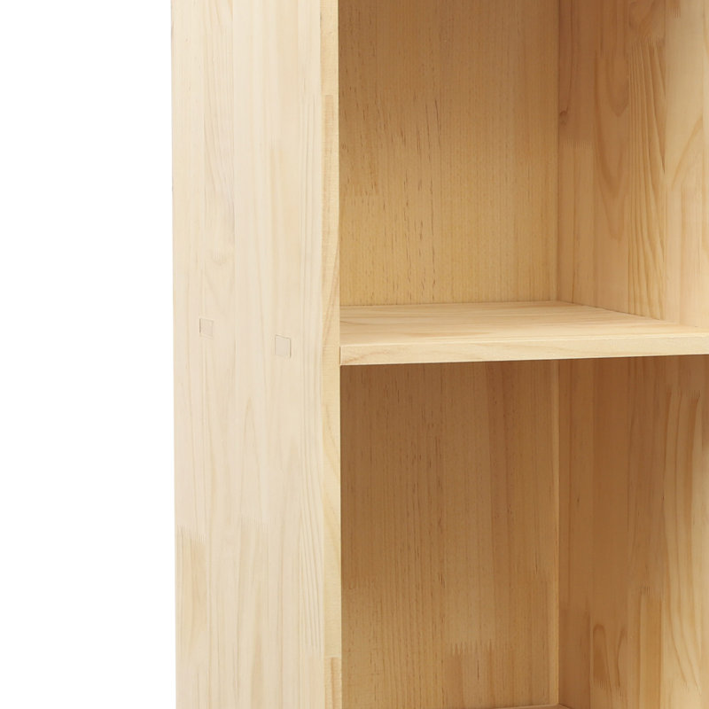 Bibliothèque sur pied en bois massif, (5 tablettes) H 23,62 po x l 59,06 po x P 11,81 po, Brun