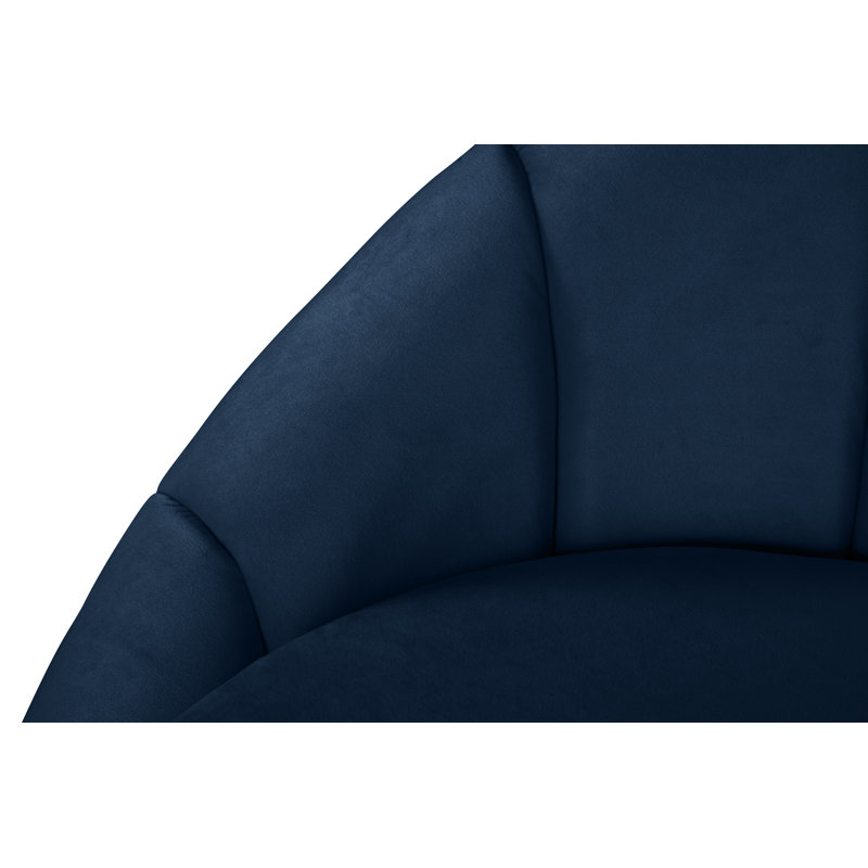 Saldana 91.5'' Velvet Sofa, Navy Velvet