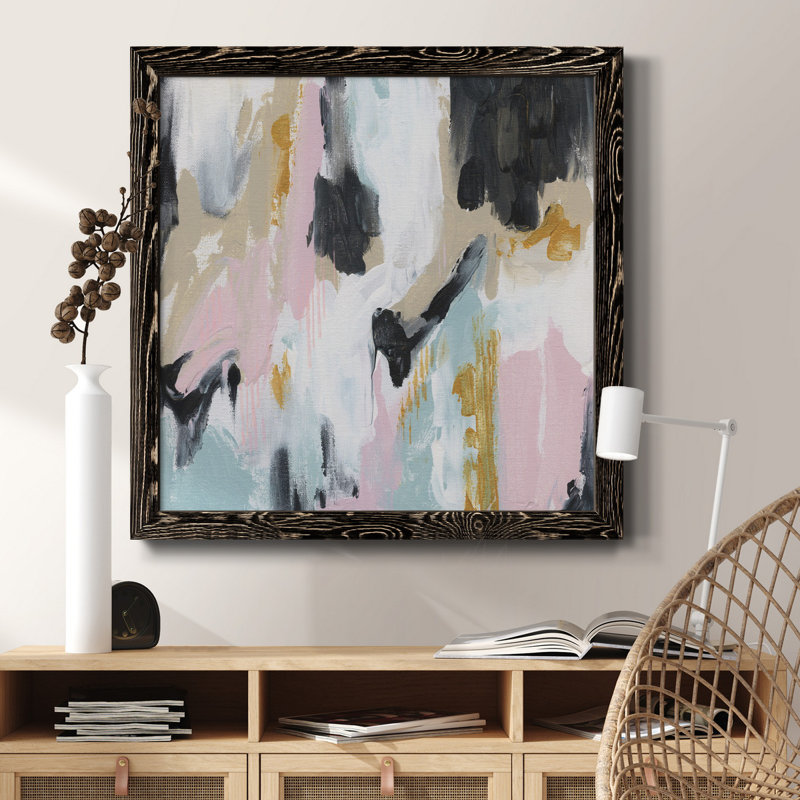 Rustic Arrangement - Peinture sur toile encadrée, Cadre noir, H 17 po x l 17 po x P 1,5 po