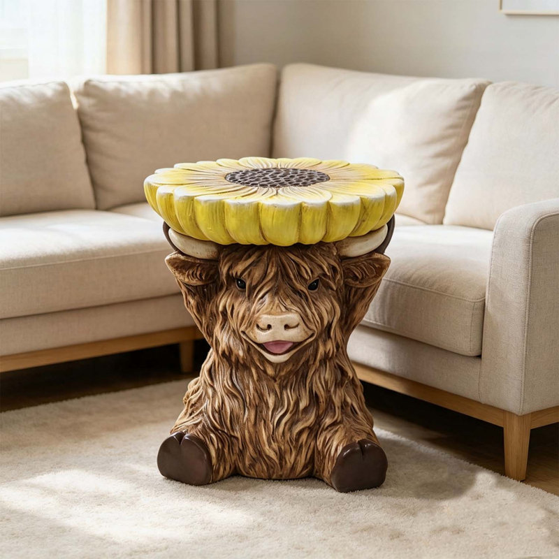 Tabouret 13 pouces Highland Cow