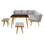 Ensemble de salle à manger rectangulaire avec coussins 127,9 po pour 5 personnes Faiqah-1638899727-1638899714