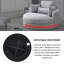 Fauteuil d'appoint pivotant, fauteuil demi-tonneau avec coussins et repose-pieds avec rangement