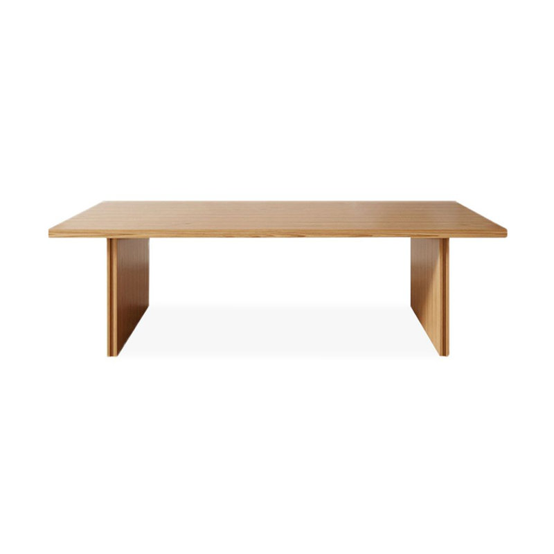 Bureau rectangulaire moderne et simple en bois massif, 29.53" H x 86.61" W x 35.43" D, Burlywood