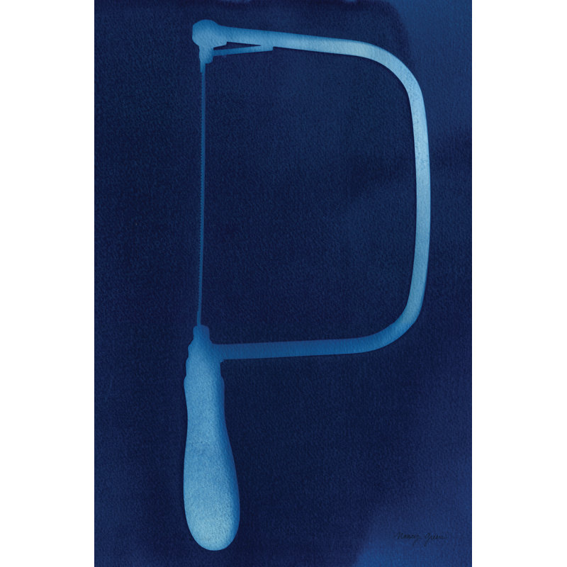 Cyanotype Tools VI by Nancy Green - Wrapped Canvas Painting, 30cm H x 20cm W