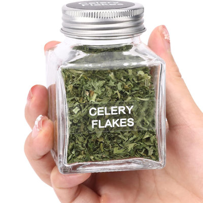 Paquet de 49 pots à épices en verre 4,5 oz avec agitateurs, couvercles et 372 étiquettes