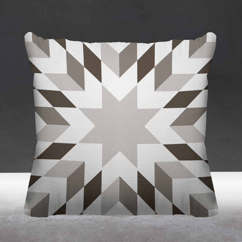 Coussin décoratif intérieur / extérieur Saki Country, Beige, L 19 po x H 19 po