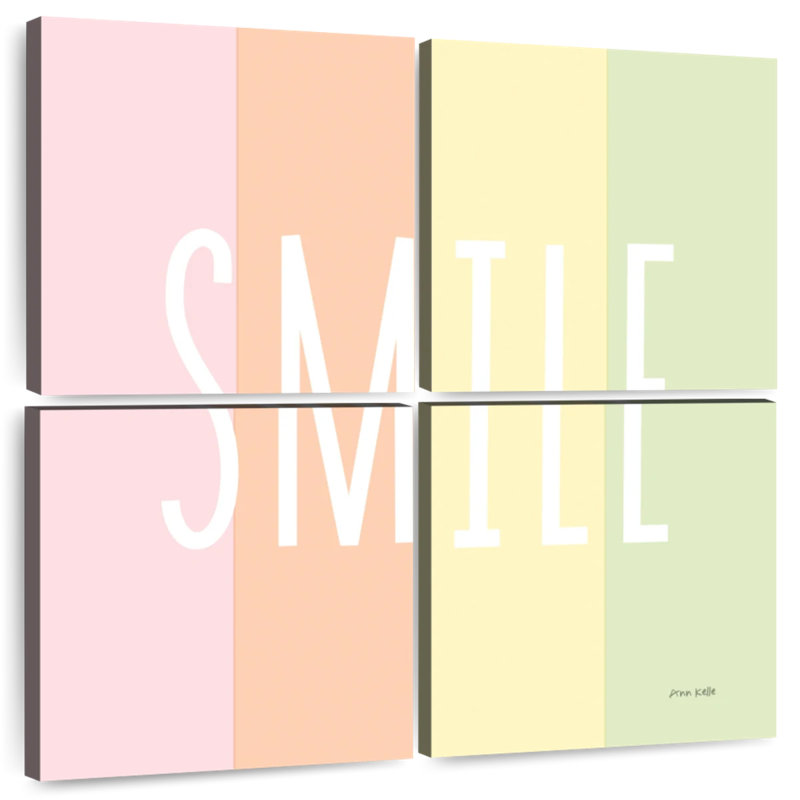 Sourire arc-en-ciel, H 26 po x l 26 po