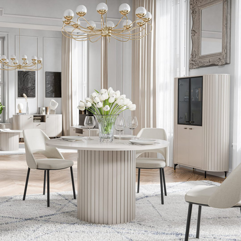 Sophisticated Black Zante 8 Dining Table 120cm - Modern Dining Solution, Cashmere