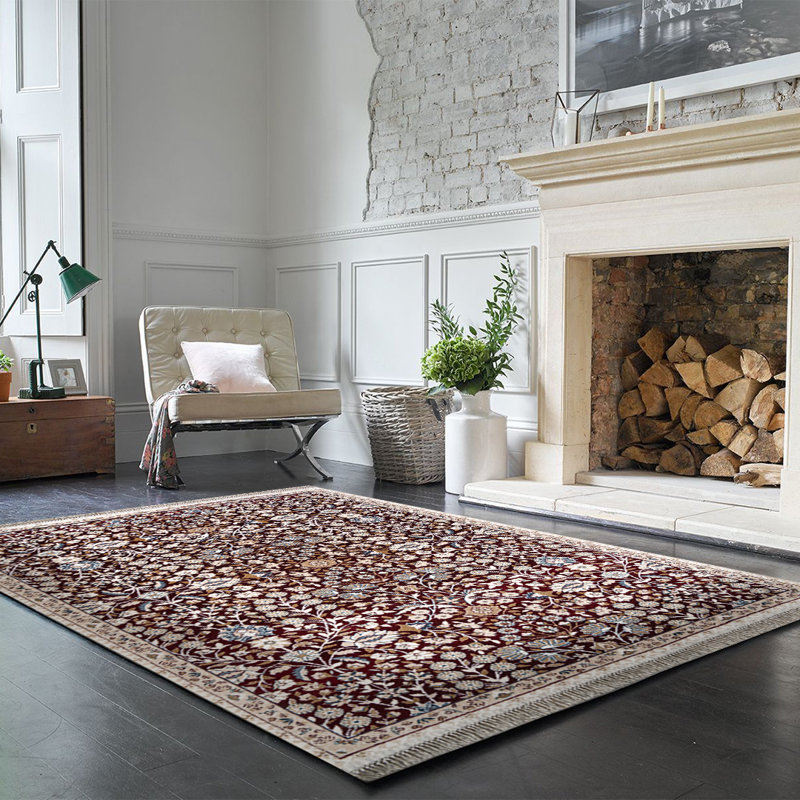 Tapis rectangulaire en coton Teapre, Tapis de couloir 2 pi 8 po x 9 pi 11 po
