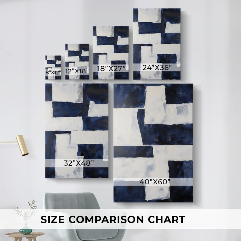 ABSTRACT Series DCCCxxxx - Toile tendue sur mesure - 3 pièces, H 36 po x l 72 po