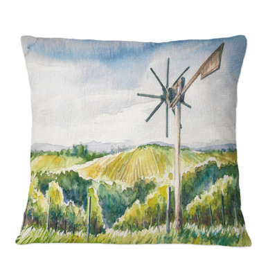 Coussin Watermill In Italian Landscape - Mission & Craftsman