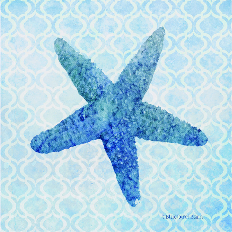 Étoile de mer par Bluebird Barn - impression, H 36 po x l 36 po, Toile tendue