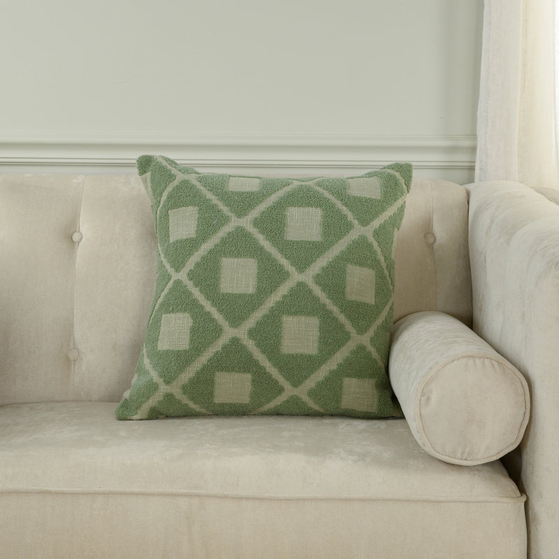 Coussin 100% coton, Polyester, Vert