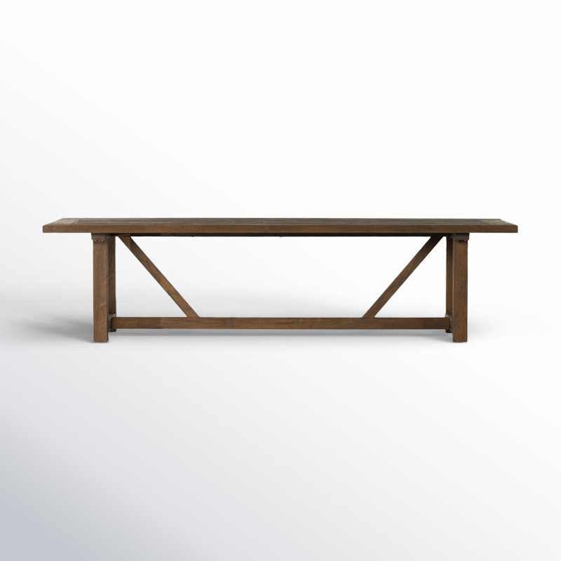 Stewart Outdoor Teak Dining Table, Dark Walnut