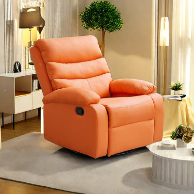 Theoni Faux Leather Swivel Recliner