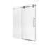 Porte de douche coulissante simple sans cadre de 44 à 48 po x H 76 po - Verre trempé transparent de 5/16 po (8 mm), conception à dérivation avec finition chromée-130134085